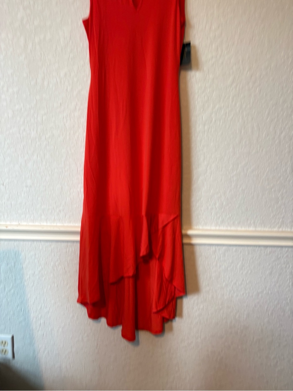 Thalia Sodi Red High-Low Sleeveless Dress